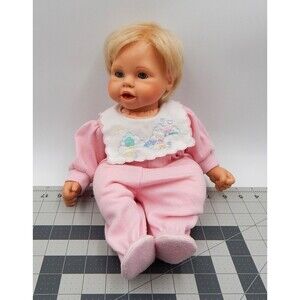Diana Collection Baby Doll 1996 Sleepy Eyes Blonde Jointed Cloth Body 16 Inch